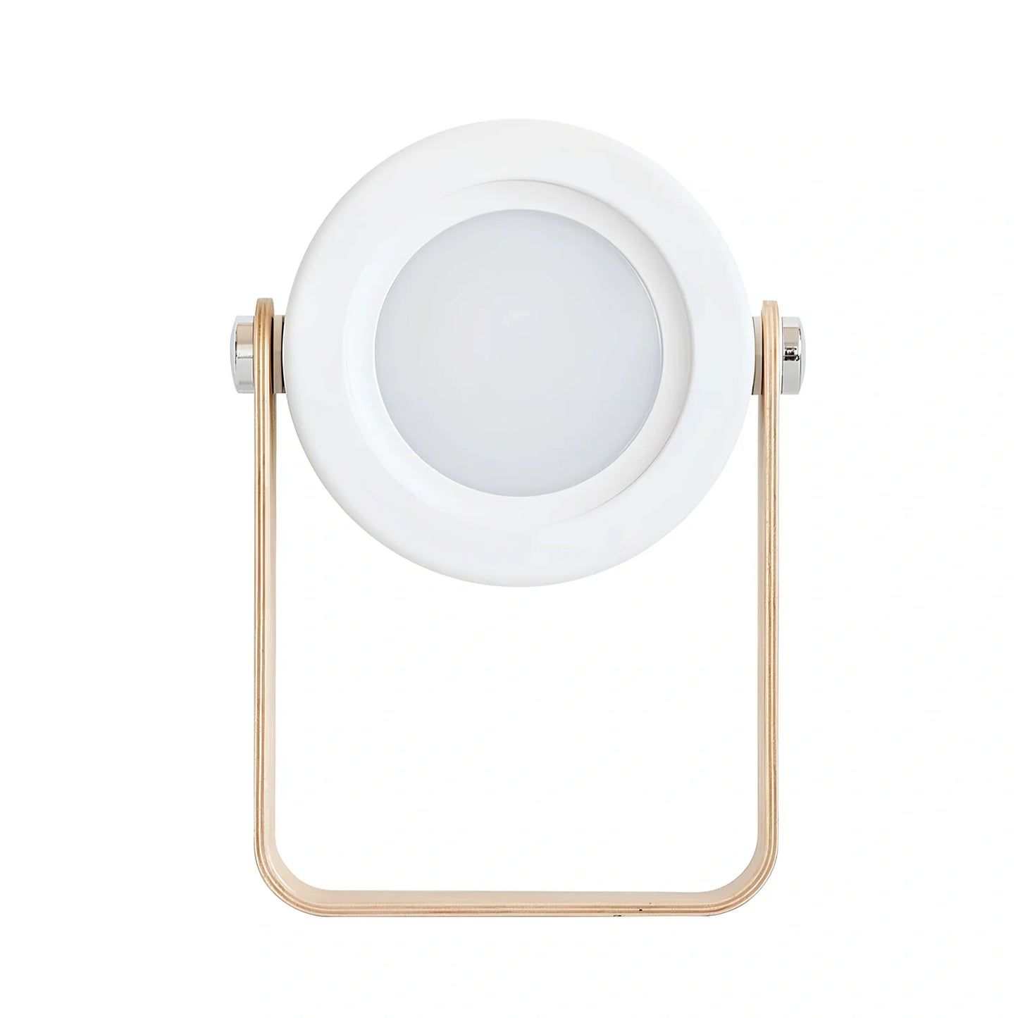 USB rechargeable lantern night light with touch dimming and 360-degree rotation in white finish