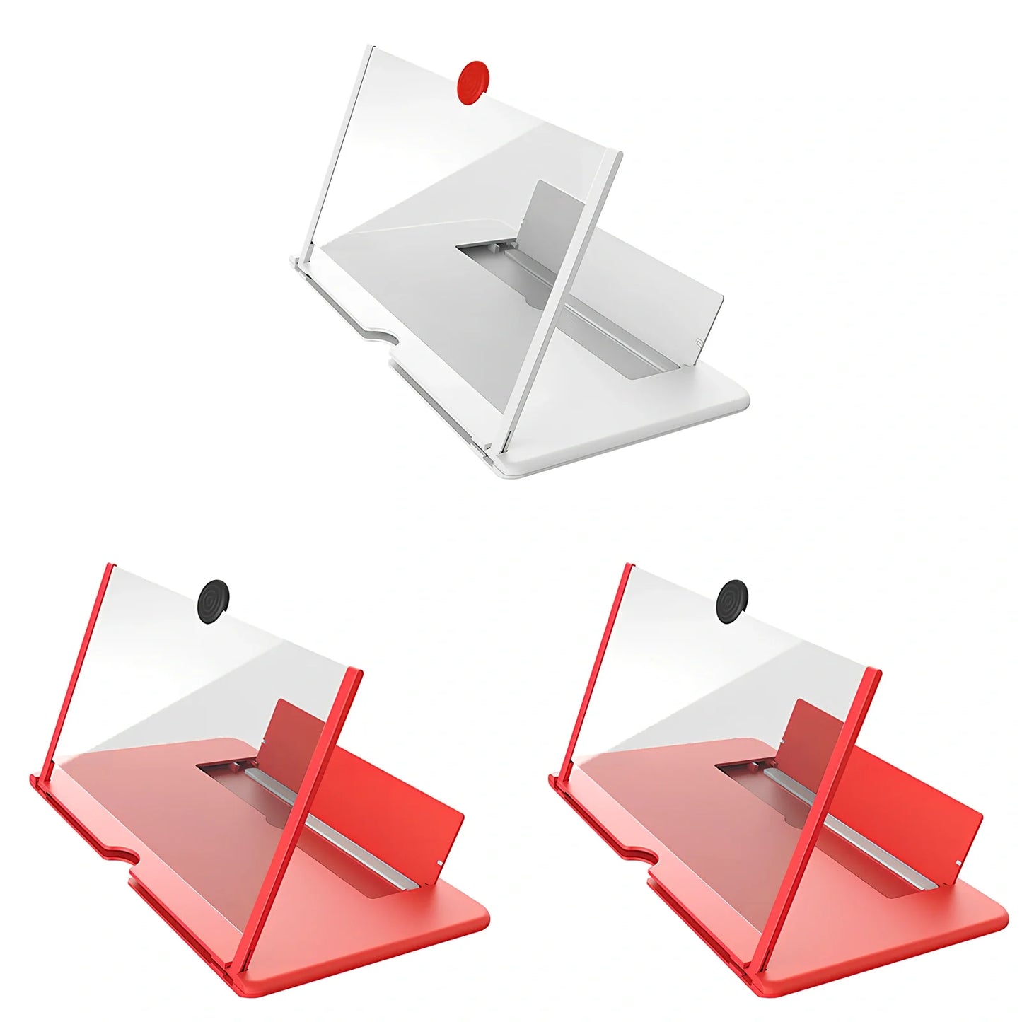 12-inch foldable mobile phone screen magnifier with 3-4x magnification in black colour