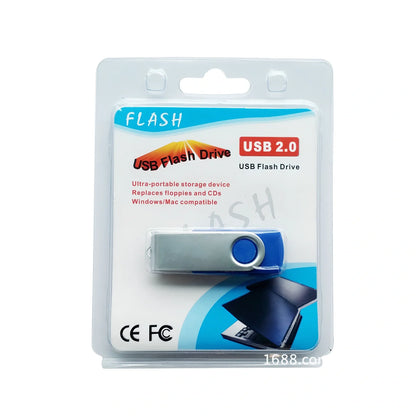 Creative 360 degree rotating 64GB USB drive in silver polychromatic finish, 5.5cm metal body with swivel cap