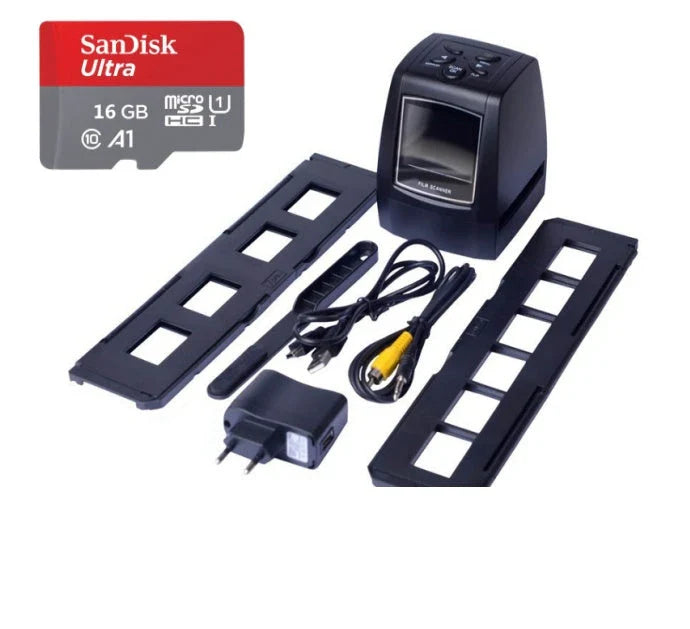 Compact 35mm film scanner with 5.0 Mega pixels resolution for high-quality digital conversion