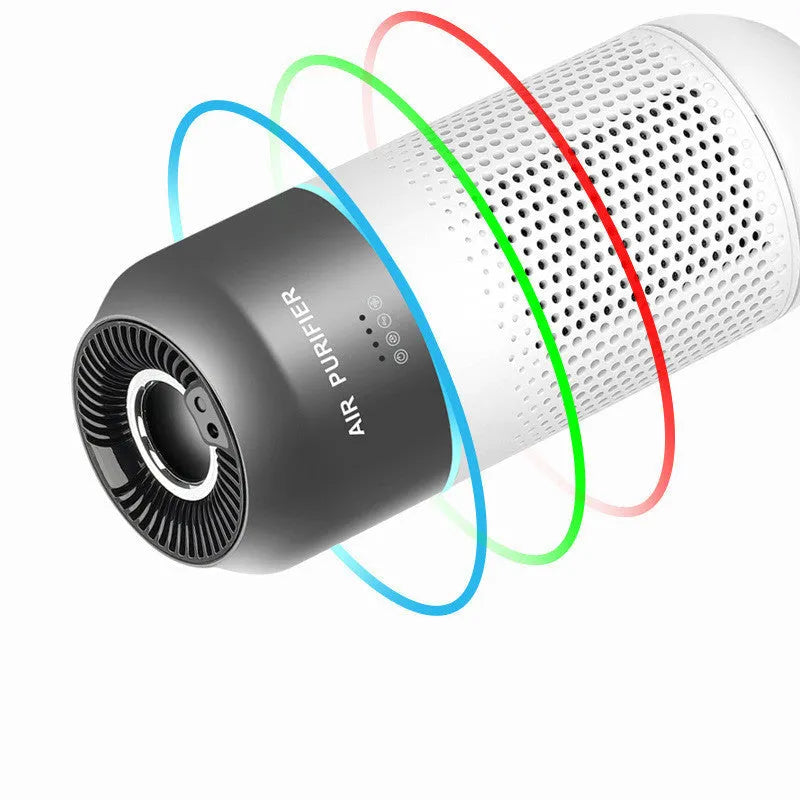 Inductive USB negative ion car air purifier CP01 with H13 composite filter and gesture sensing control
