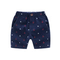 Children's cotton beach shorts in khaki with elastic waistband