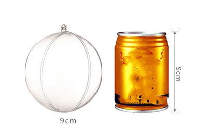 Food-grade PS plastic hollow decoration balls in various sizes for versatile use