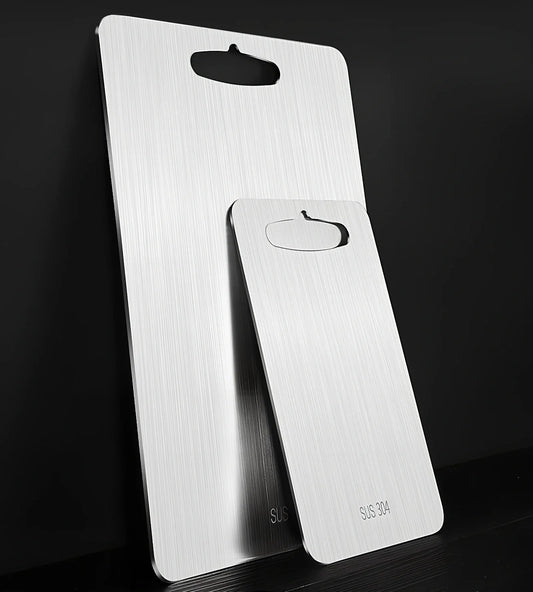 304 stainless steel cutting board, 30x46cm size with 2mm thickness, smooth hygienic surface for kitchen use