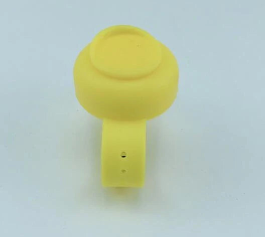 Portable Silicone Disinfectant Bracelet available in yellow, red, green, blue, black, and pink
