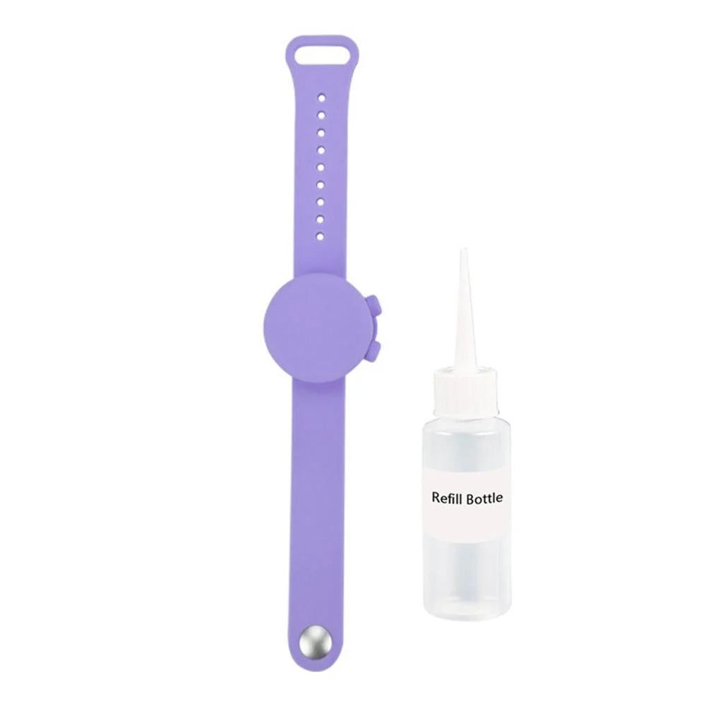 Outdoor silicone wristband hand sanitizer disinfectant bracelet in various colours