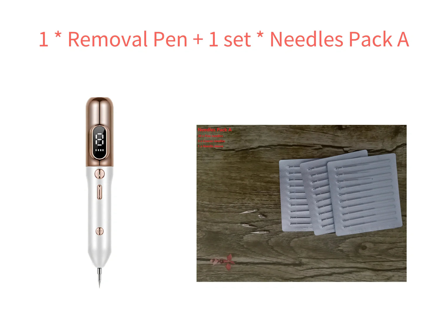 Silver grey Blue Light Acne Beauty Instrument pen with needles, USB, and 5ml cooling gel for spot removal