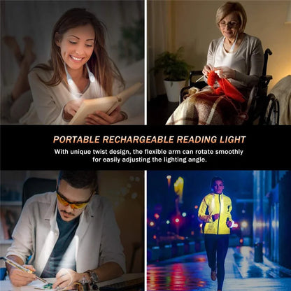 Versatile Hands-free Reading Light with Adjustable Brightness - Portable, Flexible, and Dimmable USB-powered Neck Light for Reading, Hiking, and More