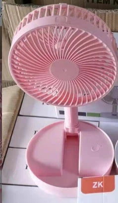 Powerful portable USB fan with adjustable airflow, long-lasting battery, and telescopic stand for indoor and outdoor use