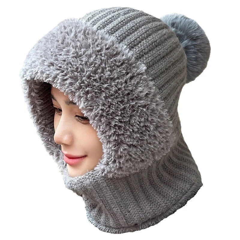 Multifunctional hat scarf one-piece in various colours for winter warmth
