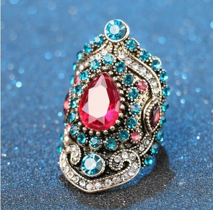 Bohemian style electroplated alloy jewelry set including earrings and necklaces