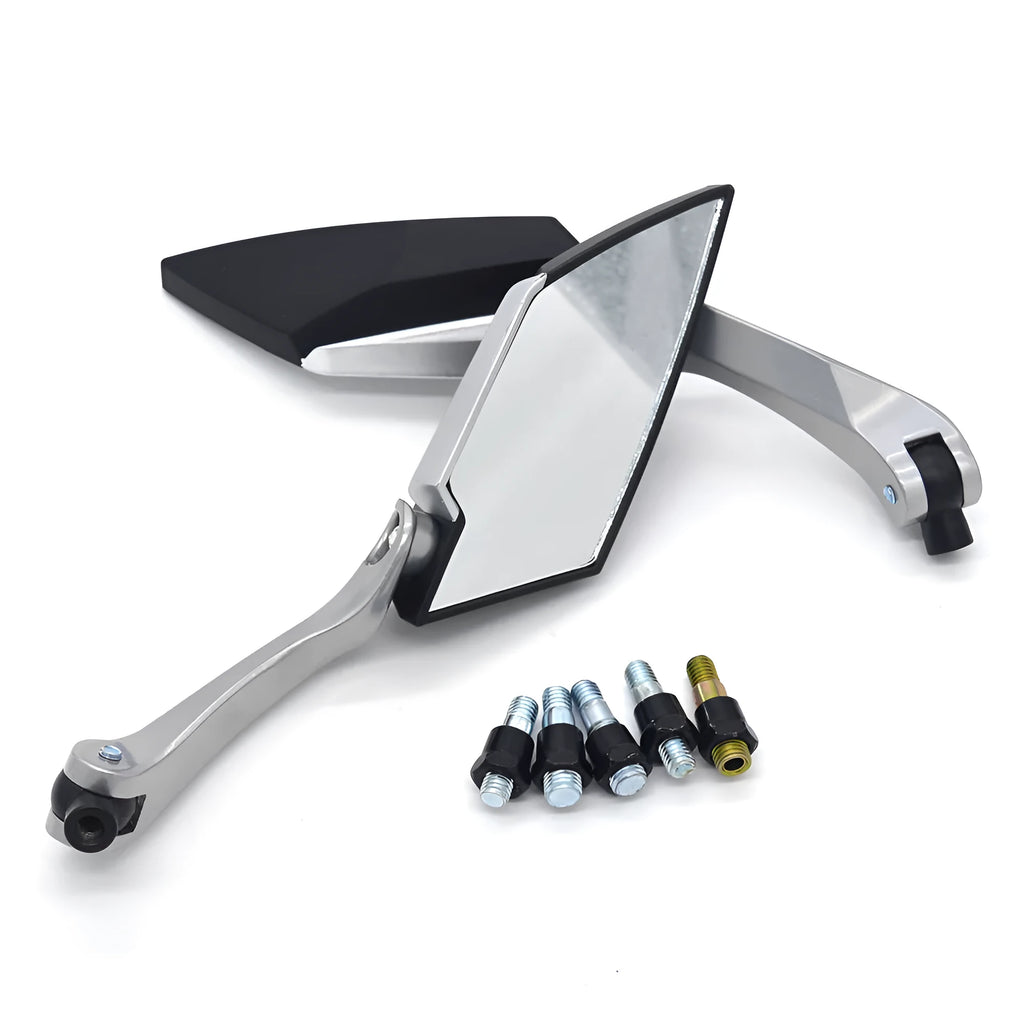 KOSO rhombus aluminum motorcycle rearview mirror 14cm long 5cm wide black