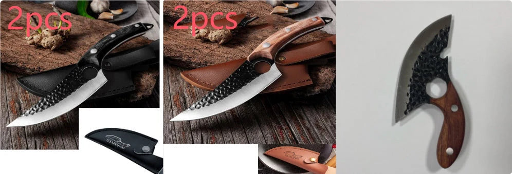High carbon stainless steel chef's knife with 182mm blade and ergonomic handle