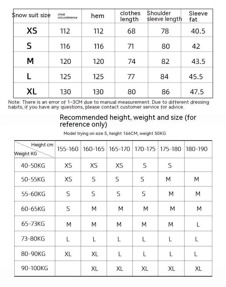 Unisex waterproof windproof ski suit in multiple colours for winter sports