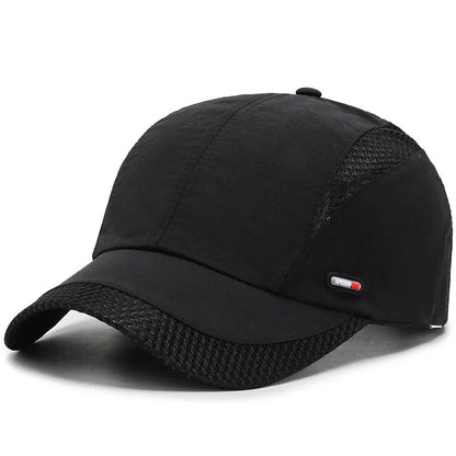 Quick-drying mesh baseball cap in various colours for outdoor sports