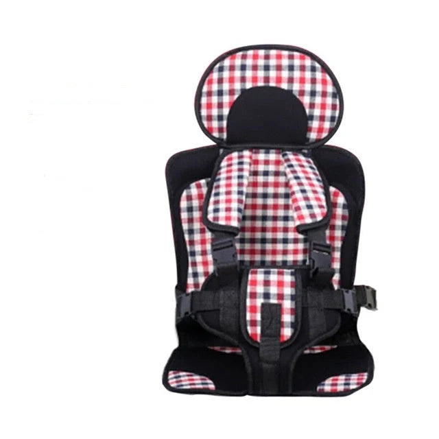 Portable baby safety seat mat with adjustable safety belt for car strollers