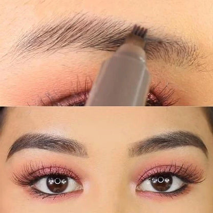 Waterproof Four-Claw Eyebrow Pen for natural, long-lasting brows
