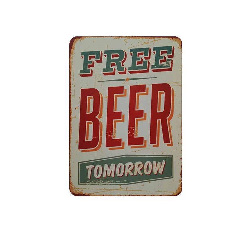 Retro American License Plate Iron Wall Art in metal, 30cm by 20cm