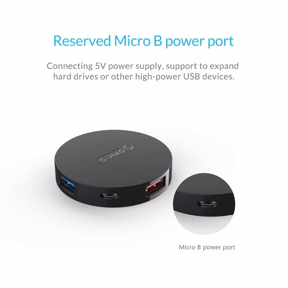 ORICO HA4U-U3 USB3.0 splitter with four ports and offline charging