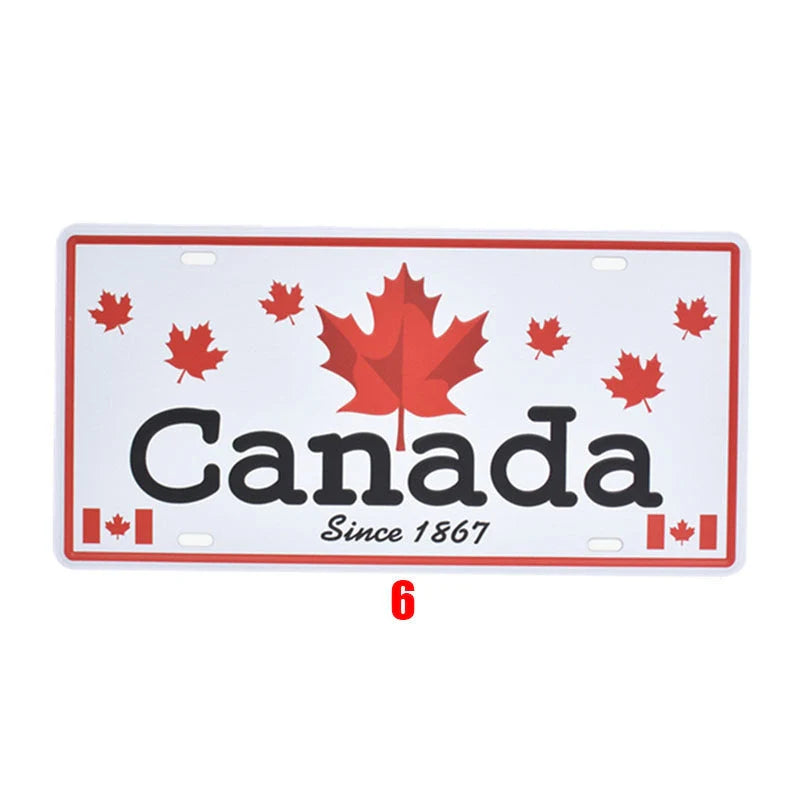 Vintage tin national poster with retro style and durable metal construction