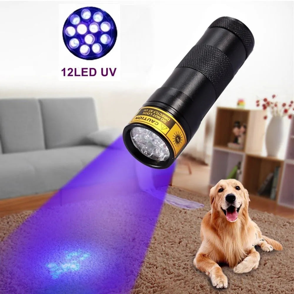 Alonefire 21 LED UV ultraviolet flashlight silver aluminium alloy body with tail click switch