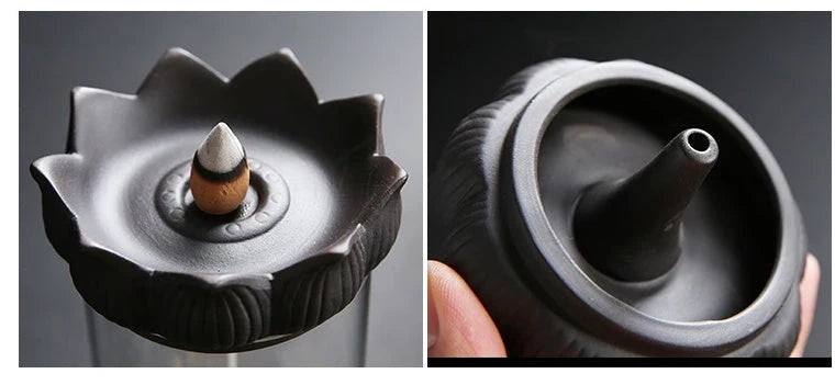 Goku Back Incense Burner ceramic design with windshield feature