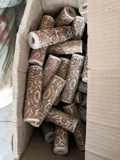 Wooden Christmas embossing rolling pin with non-stick surface for festive baking