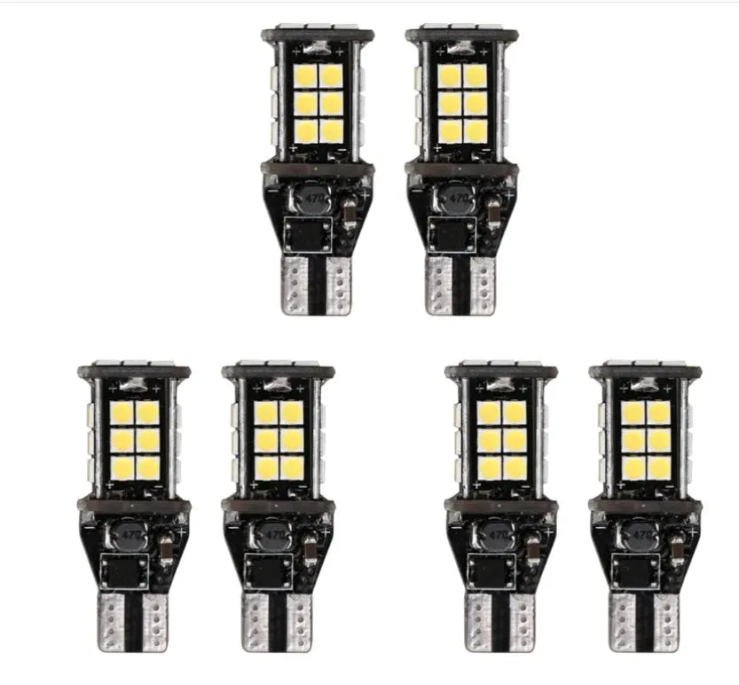 45 SMD 4014 LED canbus bulb with T15 W16W socket, 25mm long, super bright brake and reversing light
