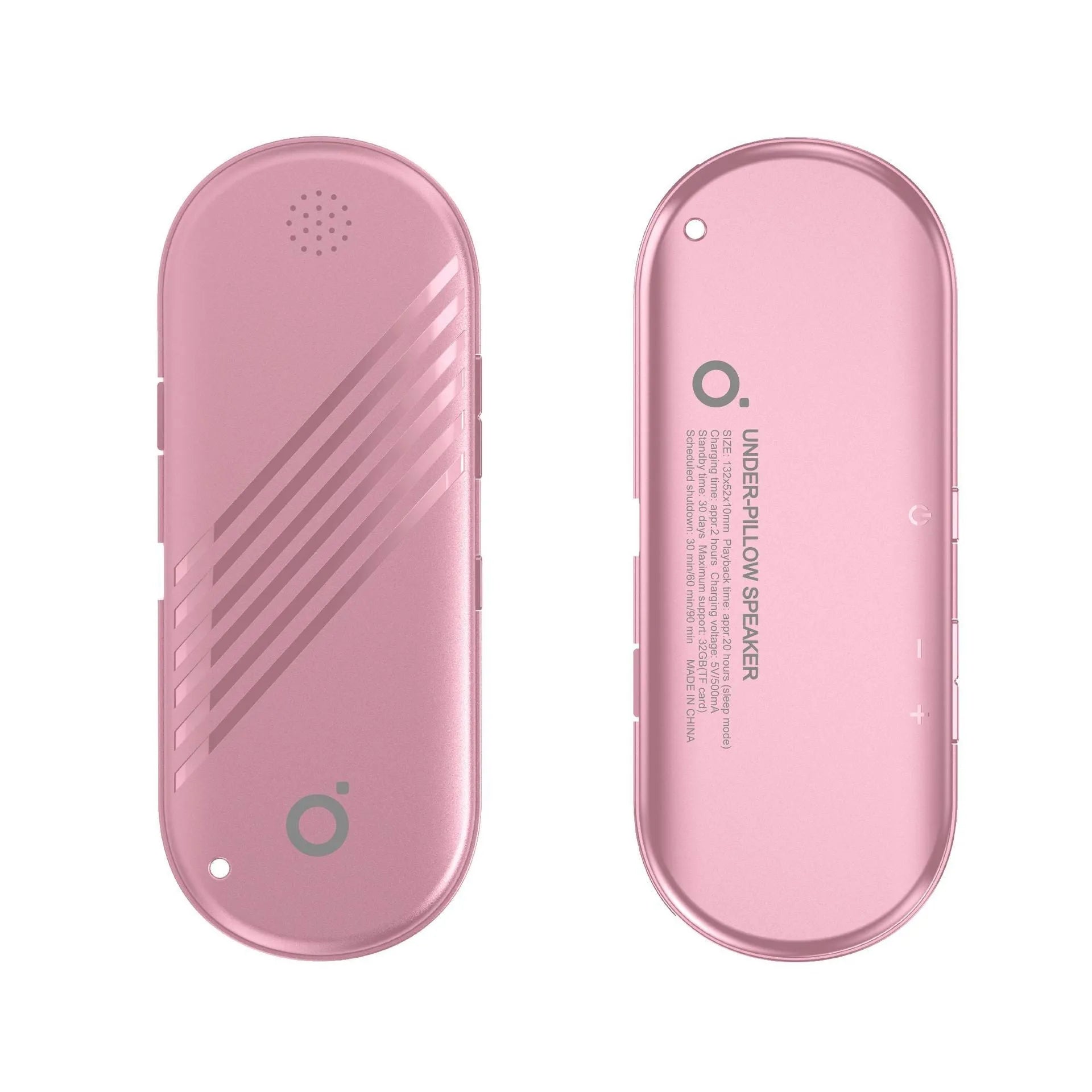 White Noise Gas Bone Conduction Sense Card Timing Bluetooth Speaker in black, white, sky blue, and pink with compact rectangular shape