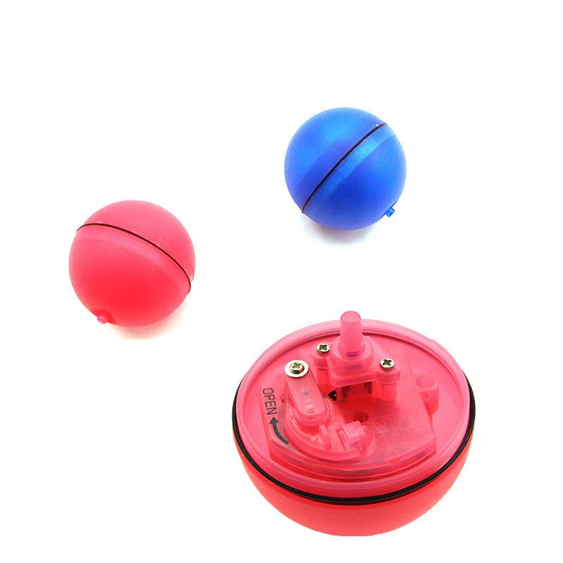 Interactive LED laser electronic rolling ball for cats with colorful lights and catnip