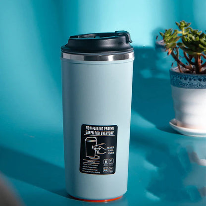 Durable stainless steel water bottle with 520ml capacity, perfect for hydration on the go