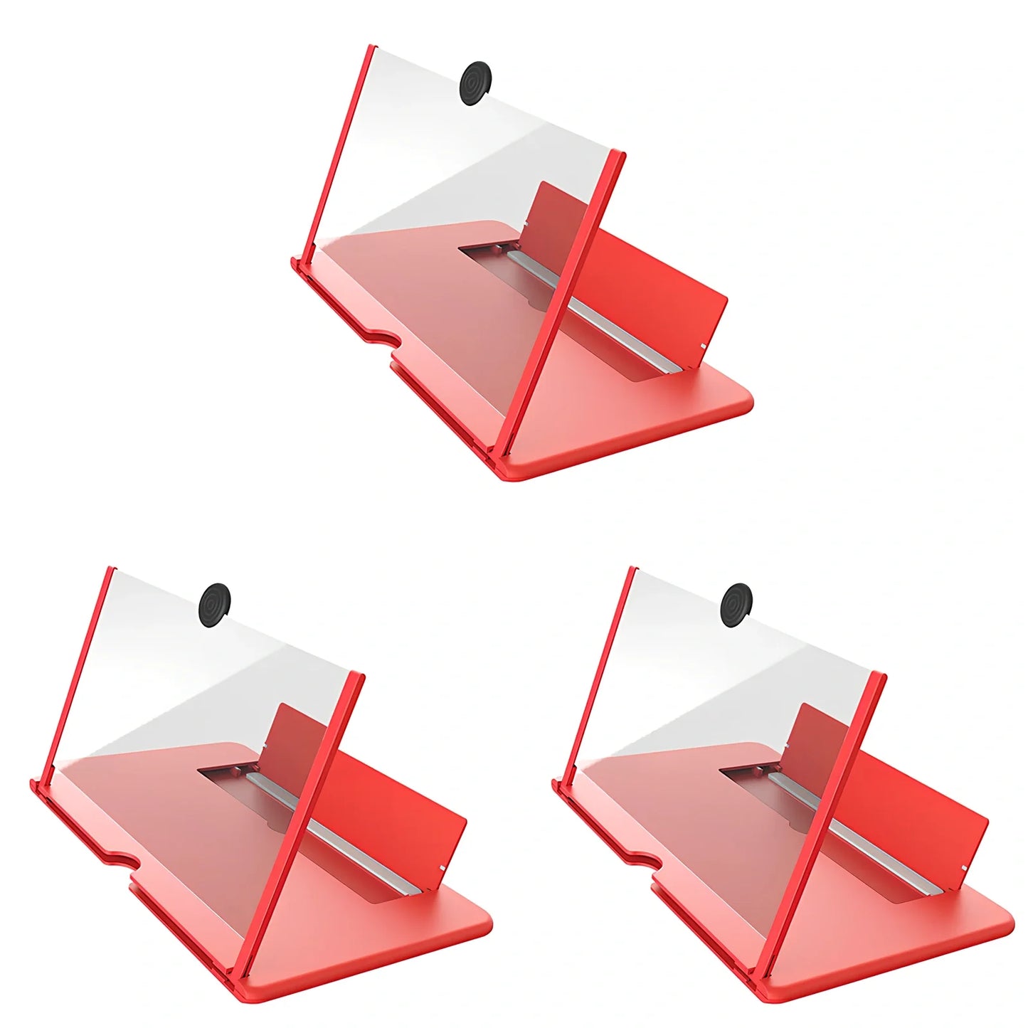 12-inch foldable mobile phone screen magnifier with 3-4x magnification in black colour