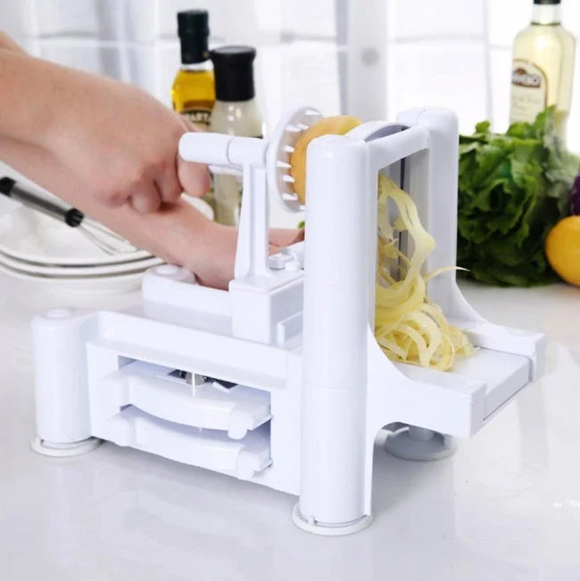 Multi-function vegetable cutter with stainless steel blades for shredding and slicing