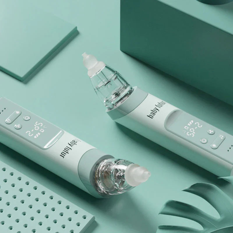 Adjustable Electric Nasal Aspirator with Blackhead Remover, 9 Suction Levels, Soothing Lights and Music, Digital Display