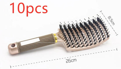 Ultra-Soft Detangling Hair Brush with Scalp Massage - Premium Bristles and Nylon for Effortless Tangle-Free Hair