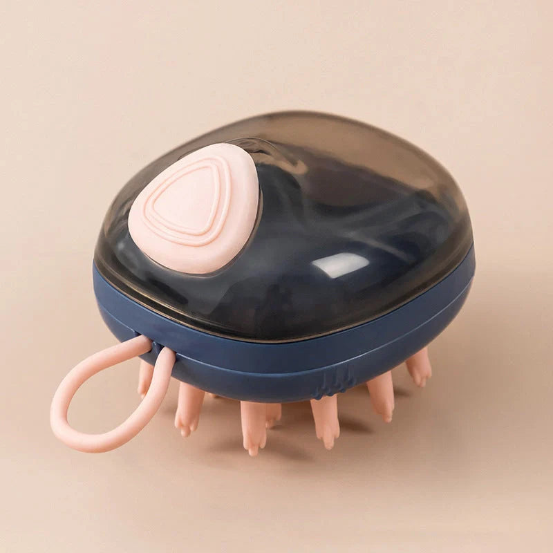 2 in 1 pet grooming brush with shampoo dispenser for cats and dogs