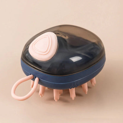 2 in 1 pet grooming brush with shampoo dispenser for cats and dogs
