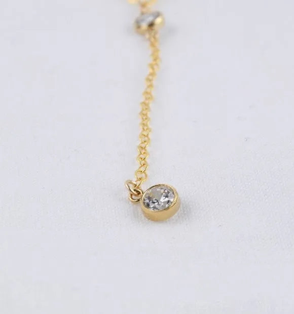 Gold geometric alloy pendant necklace on snake bone chain, adjustable 51-80cm