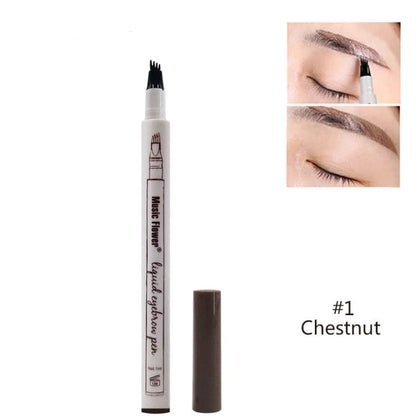Waterproof Four-Claw Eyebrow Pen for natural, long-lasting brows