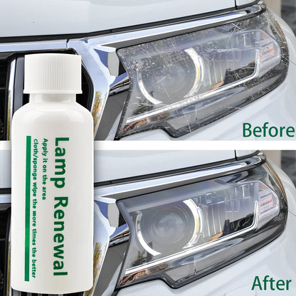 20ml automobile headlight repair liquid bottle for oxidation and yellowing restoration, with sanding steps for clear lenses