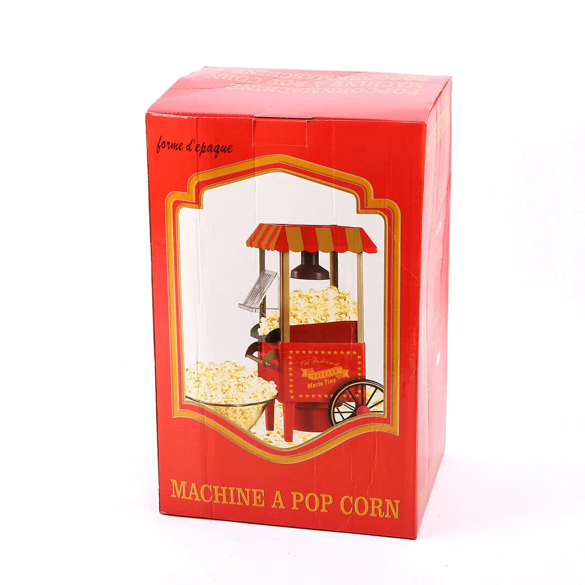 Mini Classic Car Popcorn Machine with hot air technology for oil-free popcorn
