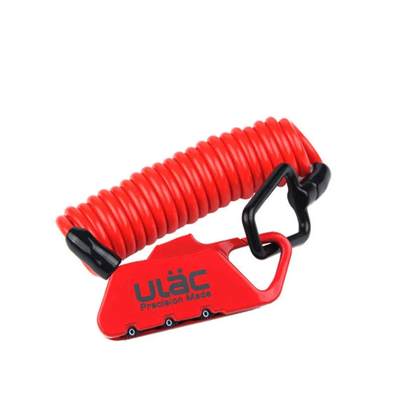 Universal Anti Theft Code Lock Rope for Motorcycle Helmet in multiple colours