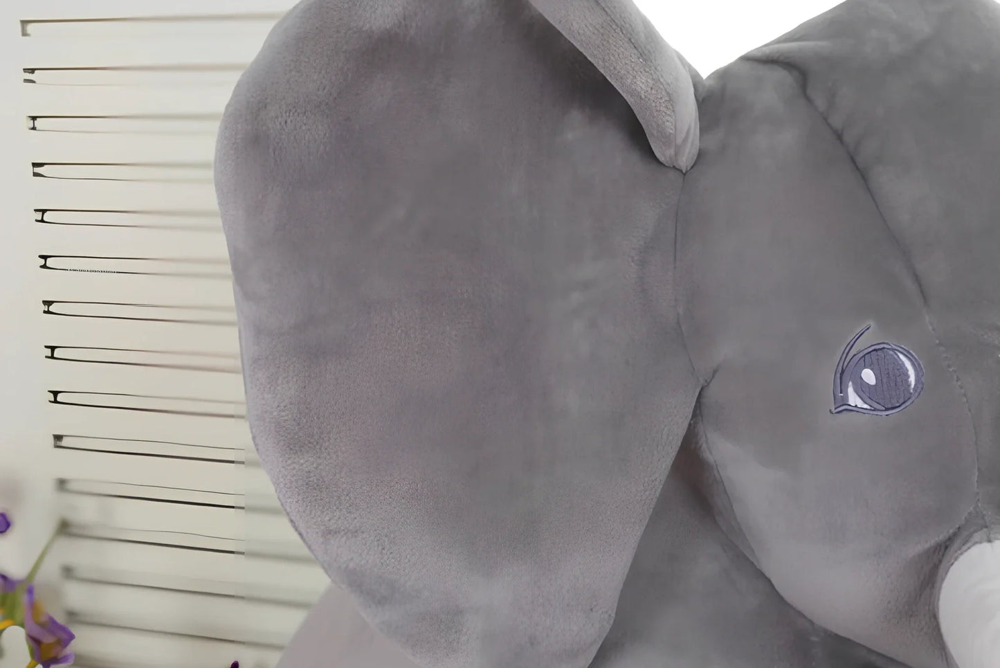 Blue 40cm plush elephant doll with PP cotton filling, short plush fabric, cute animal design for baby comfort