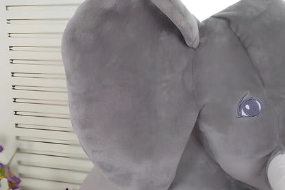 Blue 40cm plush elephant doll with PP cotton filling, short plush fabric, cute animal design for baby comfort