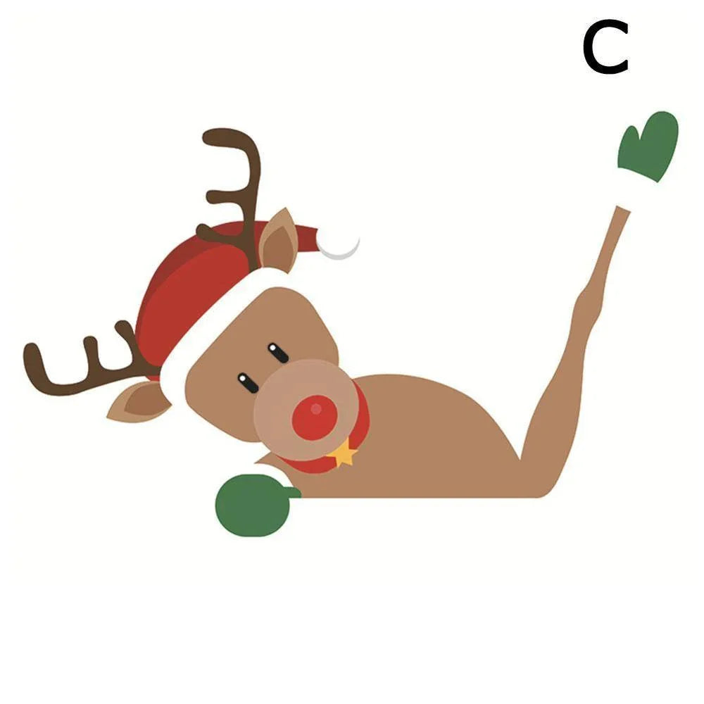 Santa Wiper Car Sticker without Straps - festive, reusable, waterproof