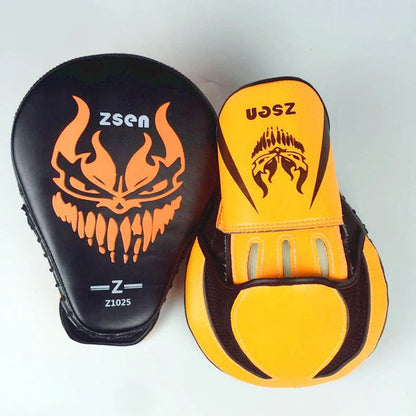 Orange boxing training hand target measuring 25cm diameter with reinforced stitching