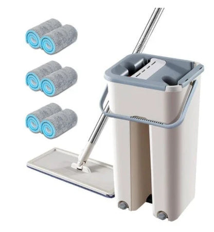 Home Kitchen 360-Degree Lazy Floor Mop with microfiber head and aluminum rod