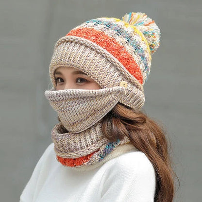 Korean winter knitted hat in various colours, made from 100% wool with satin finish