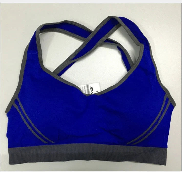 Women's athletic vest padded tank top for gym and yoga in various colours