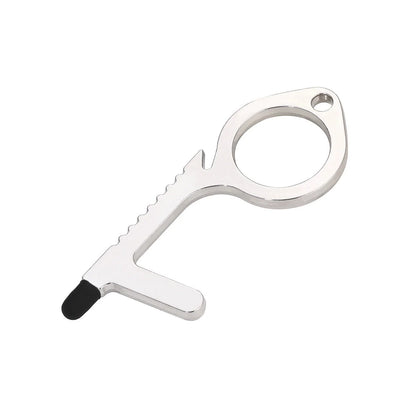 Alloy protective door opener keychain in various colours, 7.9cm in size